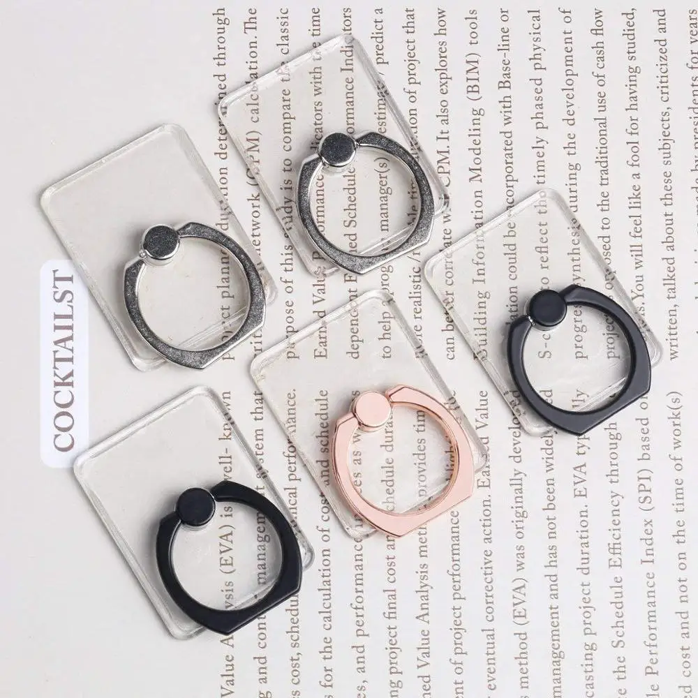 Support Rond D'anneau De Doigt Pour Téléphone Portable De 360 ° Avec La Béquille Or Rose