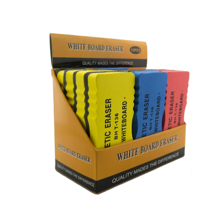 Colors Solid Rectangle EVA Magnetic BOHO Chalkboard Whiteboard Marker Customized Felt Eraser