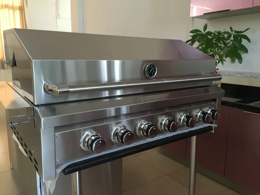 High Quality Backyard Kitchen Stainless Steel Grill Barbeque 6 Burners