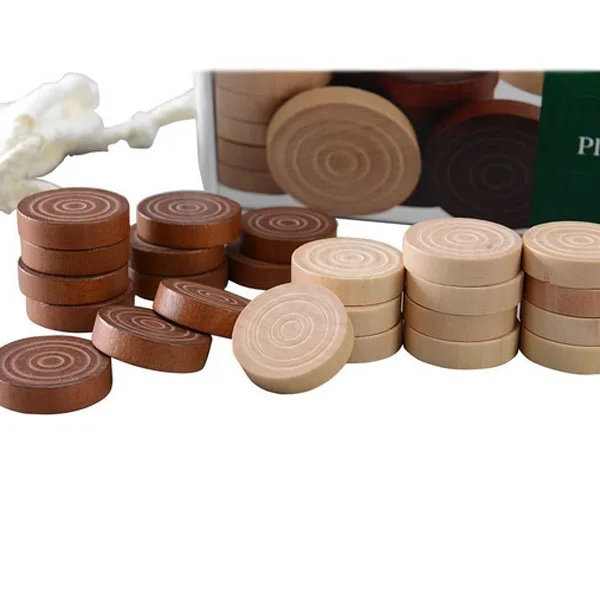 Деревянные шашки доска для дам игральные части естественный и коричневый