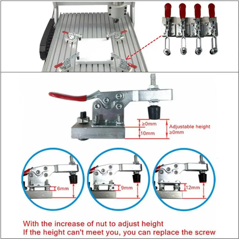 Chuck Clamp Plate for CNC Engraving Machine Cnc Router Fixture Woodworking Aluminum Plate Fixing Table Clamp