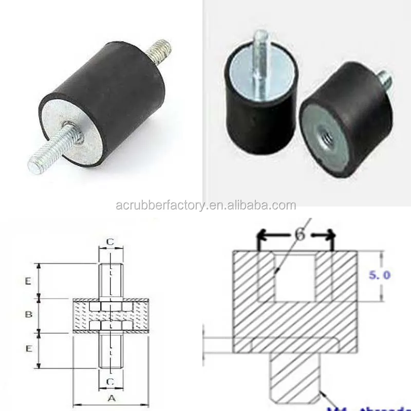 Molded M3 M4 M5 M6 M8 Silicone Rubber Bumper Shock Absorber Buffer Dampeners Square Cylindrical Mold Processing Included Custom