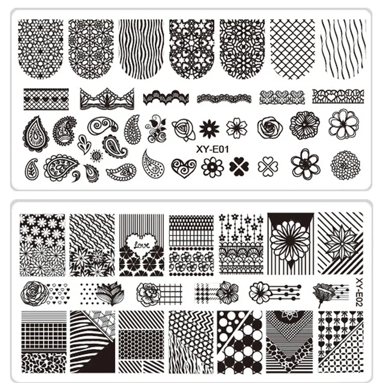 
Прямоугольный штамп для дизайна ногтей пластина для дизайна ногтей шаблон штамповочные пластины для дизайна ногтей на заказ 