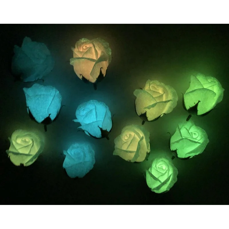 Artificial Three-layer New Luminous Soap Rose Flower Head