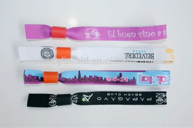 конструкция участник ткань браслеты с заказной логотип
