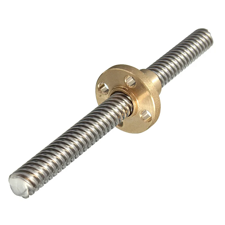 Шпилька с трапецеидальной резьбой. Винт THSL 8d. Trapezoidal lead Screw tr8. Ходовой винт с трапециевидной резьбой 3/8"-8. Винт ходовой 1204.