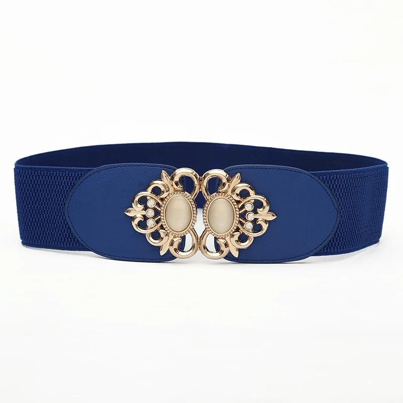 Factory Direct Women Dress Accessories Retro Wide Elastic Corset Waist  Belts With Rhinestone for Lady