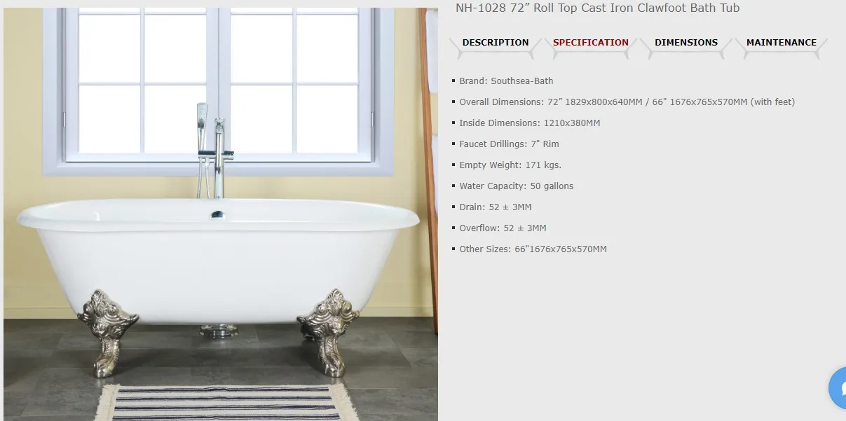 Steel Bathtub Cast Iron Bahthub with Handles - China Cast Iron Bathtub,  Bathtub