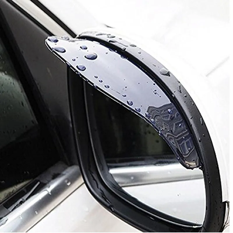 2 pièces universel voiture rétroviseur pluie sourcil Auto voiture vue  arrière côté pluie neige garde pare-soleil ombre protecteur PVC  (transparent)