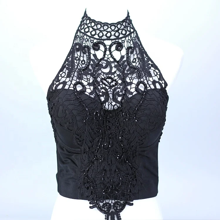 crochet corset lace crop top