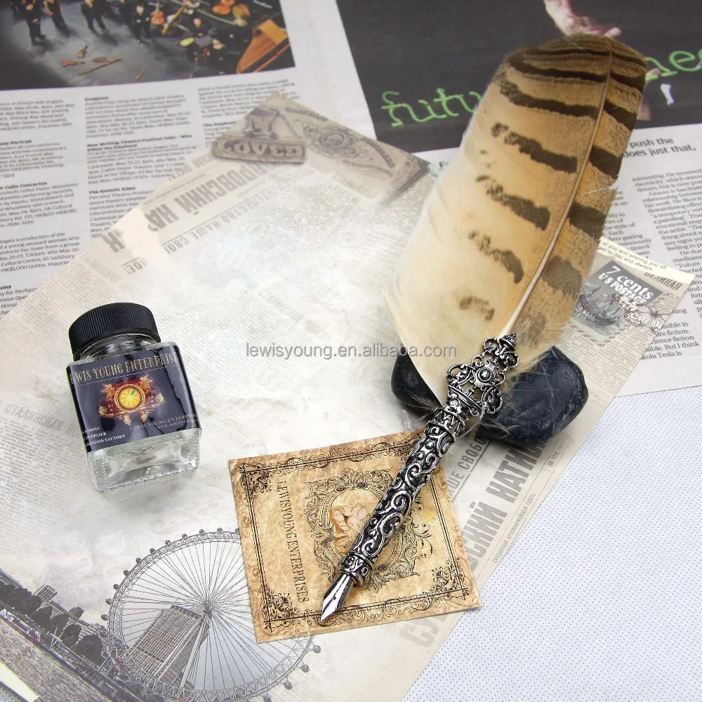 復古哈利波特羽毛蘸水鋼筆禮盒(共7種顏色) – 小羊兒の鄉村家居官方網站, image size:1000x1000