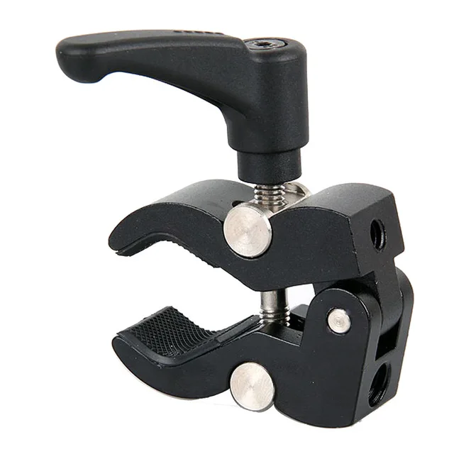 YYOYY Camera Hose Holder, Monopod Jaws Mount, 4 Section Flexible Arm Bracket, Mount 1/4 Inch Screw Holes, Camera Bracket For Most Sports Cameras