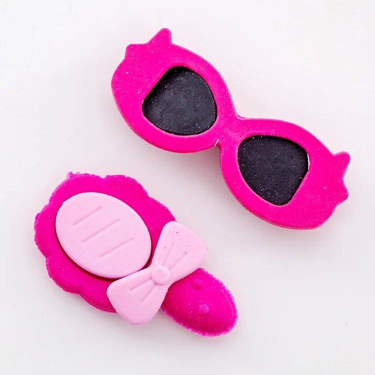 Модные женские Кольца помада солнцезащитные очки стационарный карандаш TRP ластик