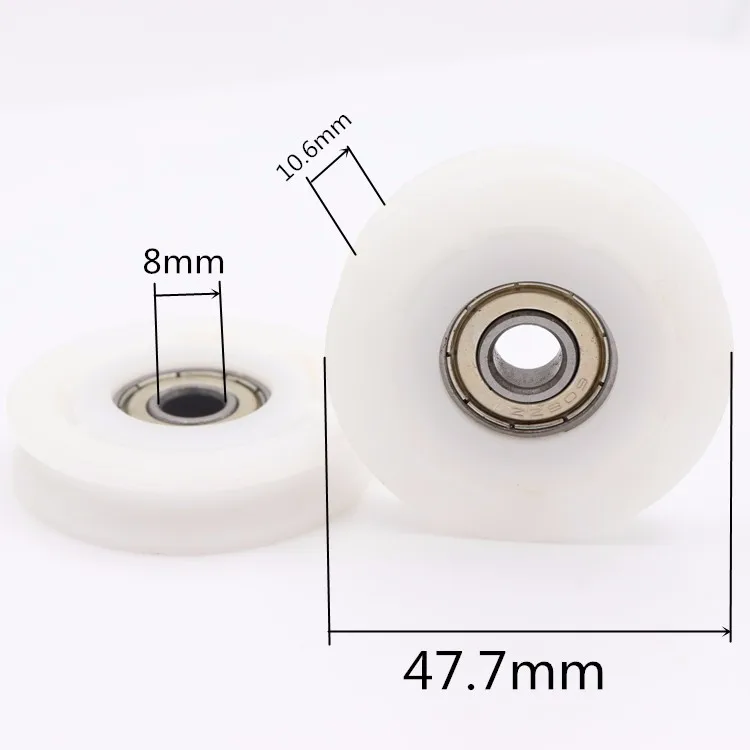 PATIKIL Nylon Pulley Wheel 5x21.6x7mm, 4 Pack 608zz Bearing