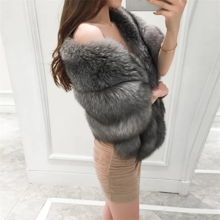 Пальто из Меха чернобурки, меховая куртка, меховая накидка