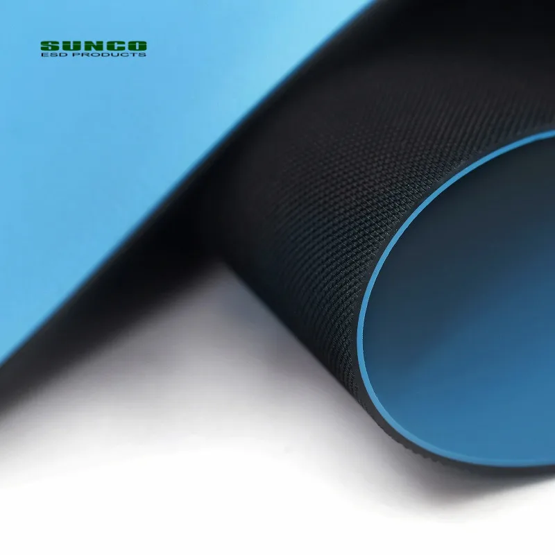 Natural Rubber Green Gray Blue ESD Safety Matting Antistatic Rubber Table Mat