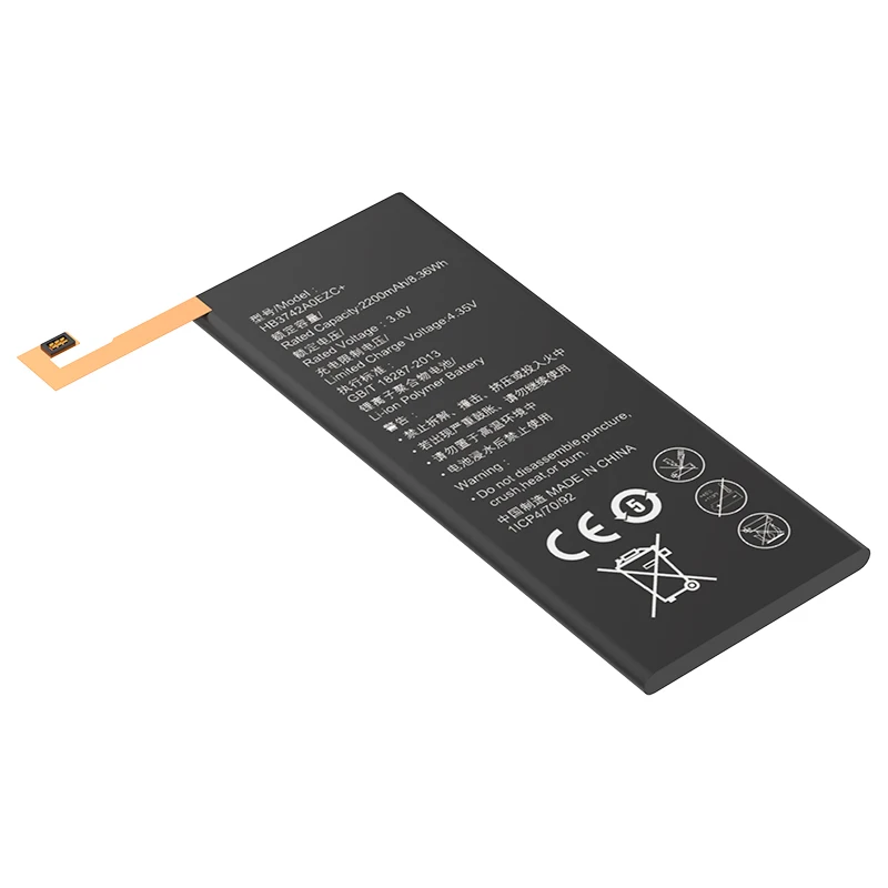 Заводская оптовая продажа полимерный литий-ионный аккумулятор 2200 мАч gb t18287 перезаряжаемая батарея для мобильного телефона huawei p8