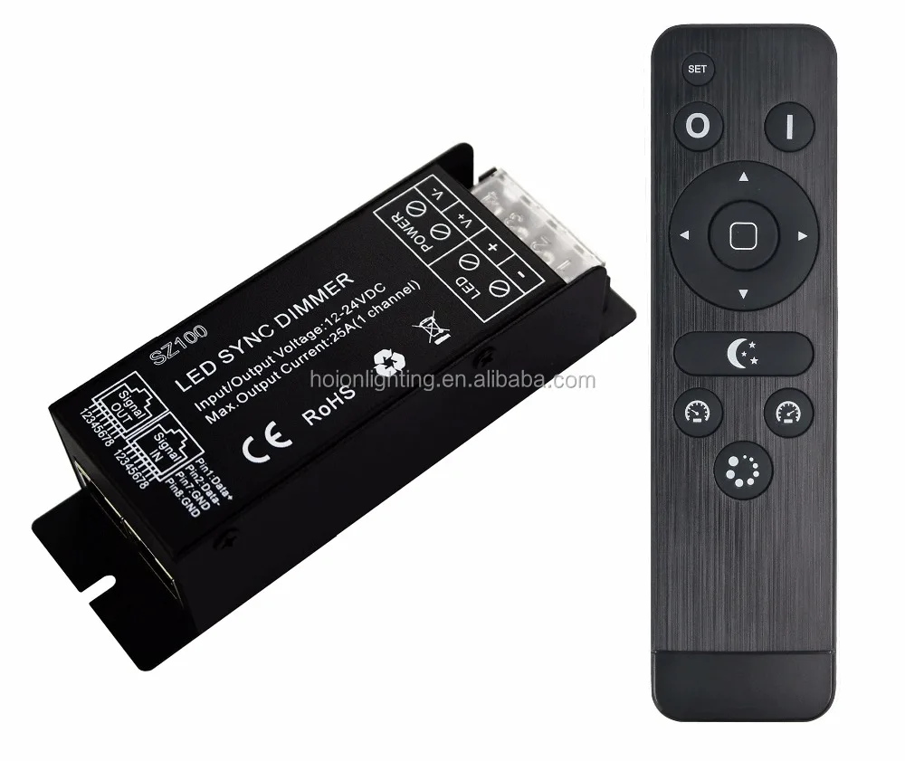 600W 24V RF Touch Remote Controller 25A COB Single Color Led Strip Dimmer