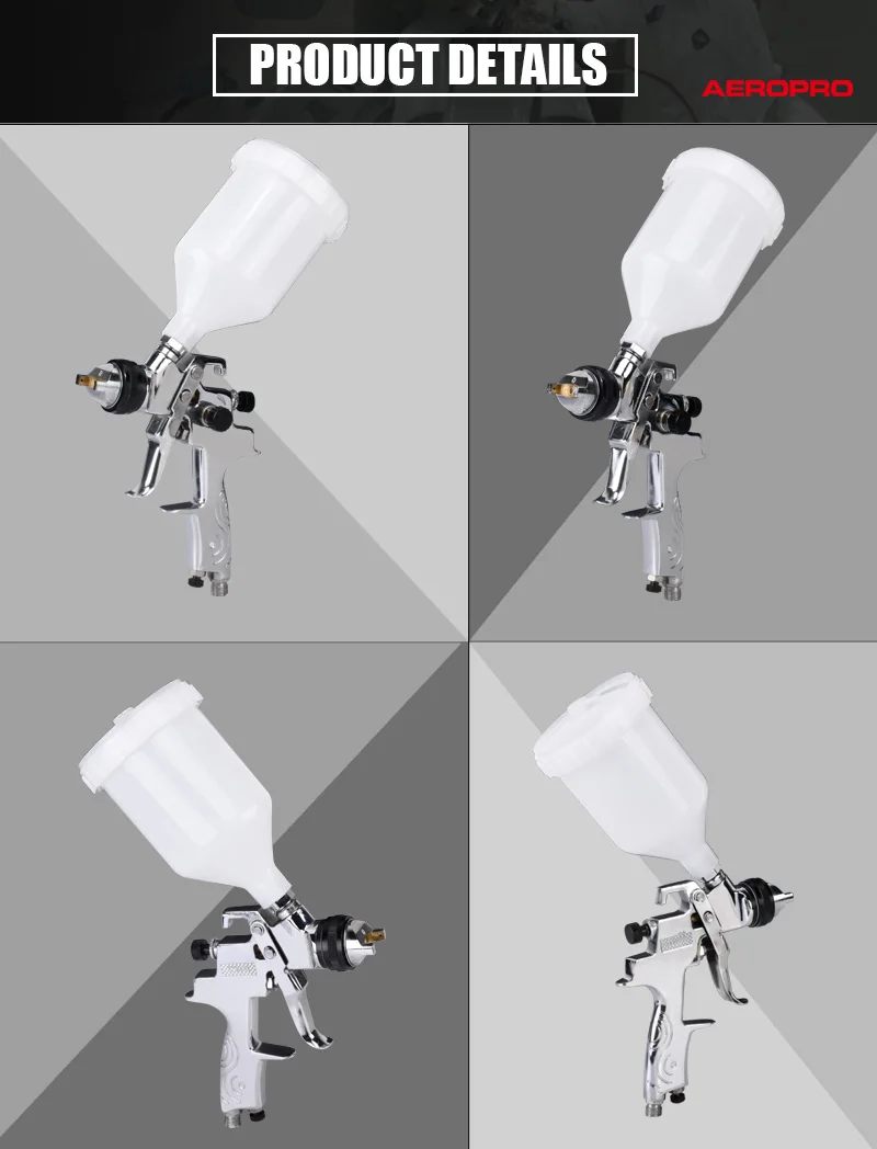 AEROPRO AS1009 Professional HVLP Air Spray Gun Pneumatic Air Gun Car Paint Tool Machine 3D Mural Wall Painting