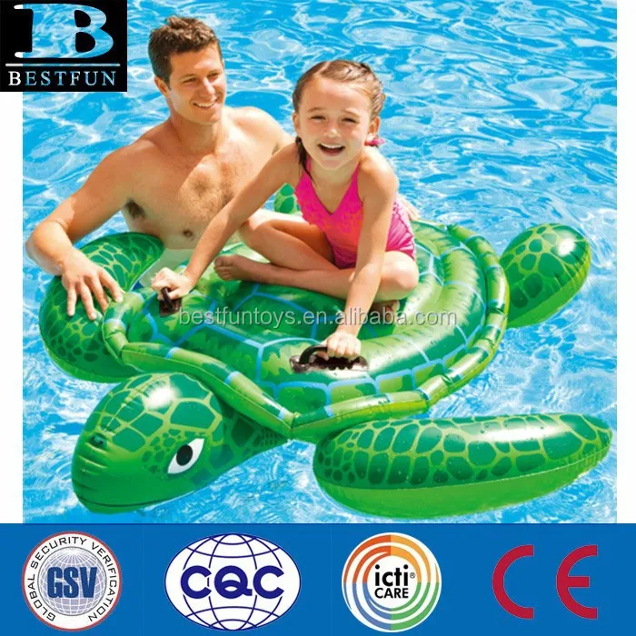 Inflatable Turtle Swimming Pool Floating Rider Pool Water Bed