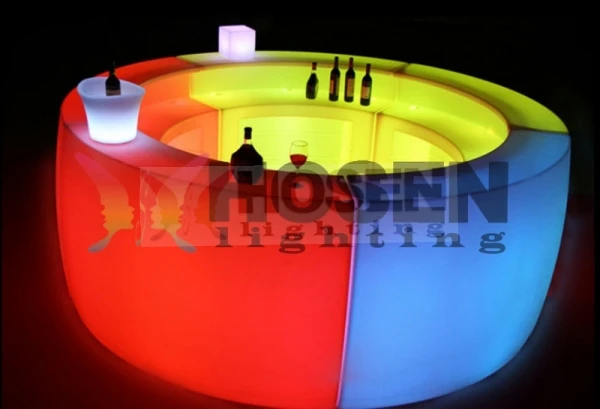 
 Круглая барная стойка со светодиодной подсветкой, дизайн барного стула  