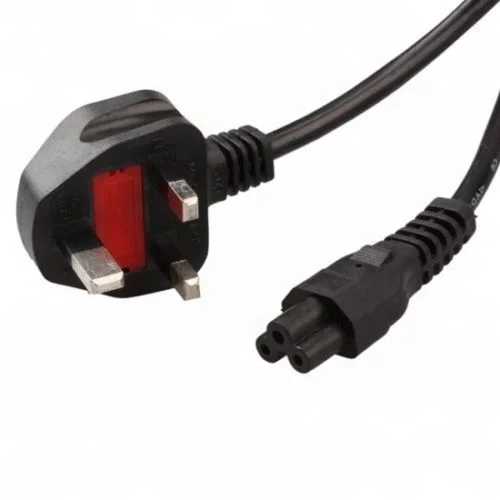 Wire UK 3 Pin Plug to IEC C5 Power Cord Cable 19