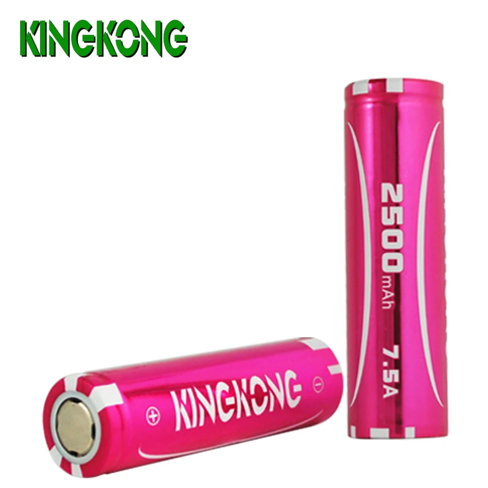 
Новый Kingkong бренд ICR18650 2500 мАч 7.5A 3C 3,7 в высокая скорость цилиндр Колонка литий-ионный аккумулятор 