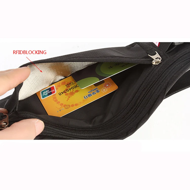 Portafoglio Da Viaggio RFID – Borsa Collo Antifurto Con Blocco RFID, Grigia, Porta Passaporto E Carte