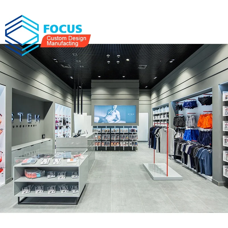 High Quality Retail Store Clothing Display Ideas Factory Direct Made Customized Size Color Clothing Boutique Display