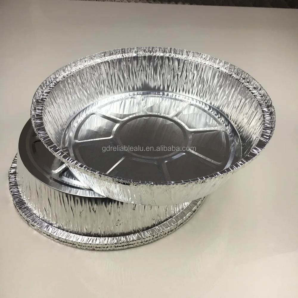 9 Inches 230*42mm 1100ml Round Takeout Disposable Aluminum Foil Keep