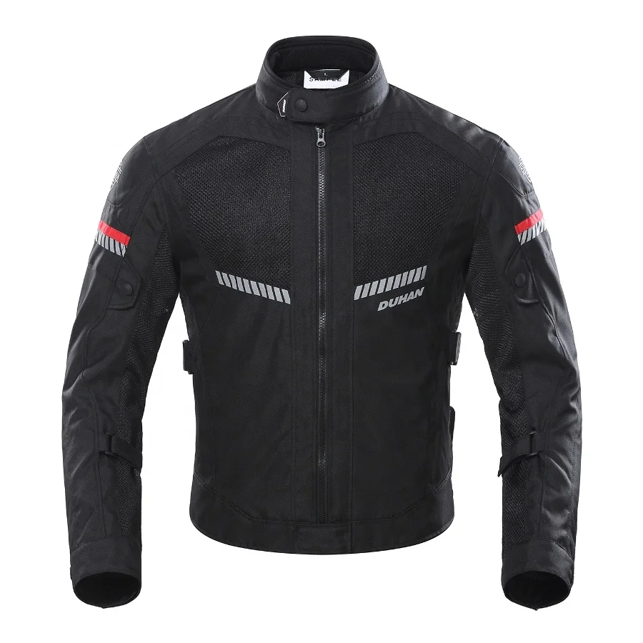 Motorcycle Textile Sport Jacket Reflective Armour CE Motorbike Grey XL 