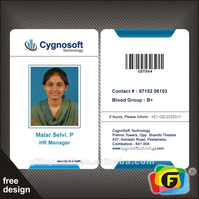 pvc plastic id cards
