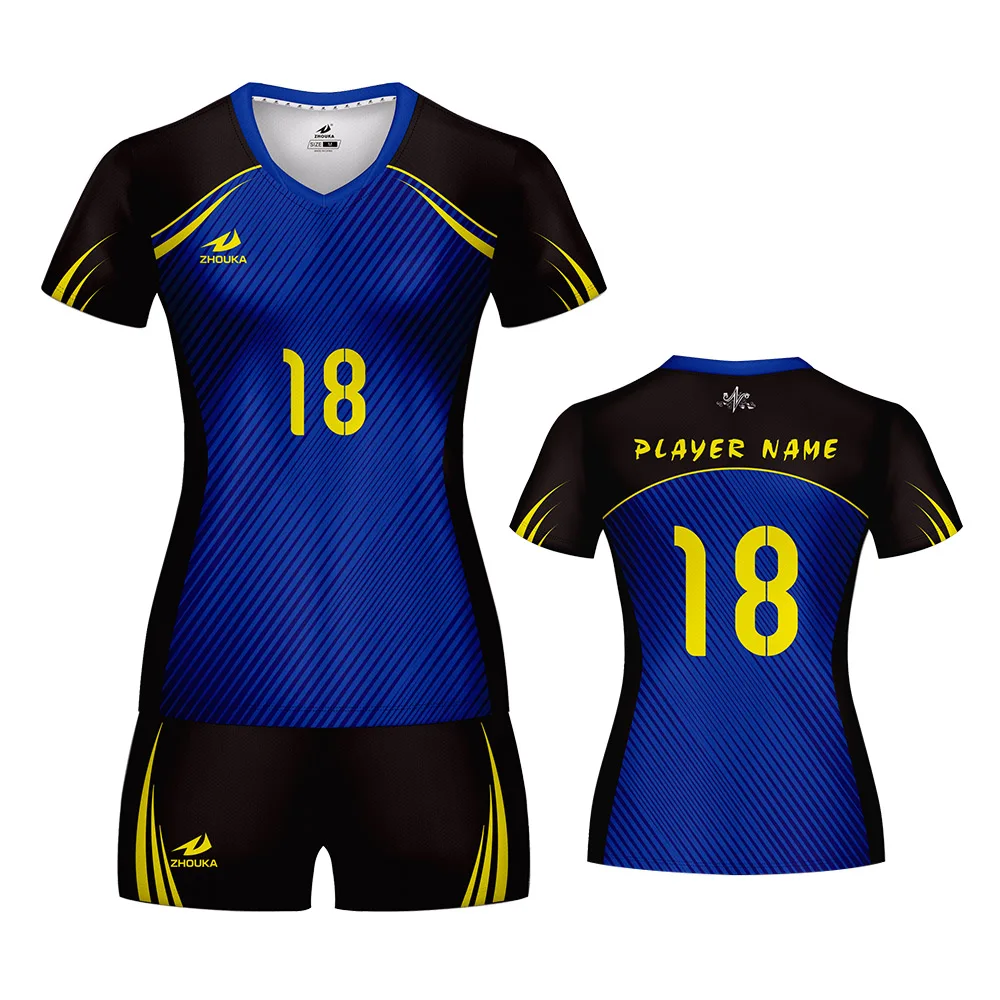 Women Men Volleyball Uniform Sports Suit Female Can Custom Sublimation ...