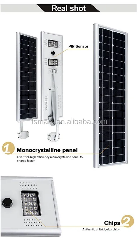 Конкурентное преимущество высокая эффективность все в одной интегрированной 60 Вт Солнечный свет уличном фонарном столбе