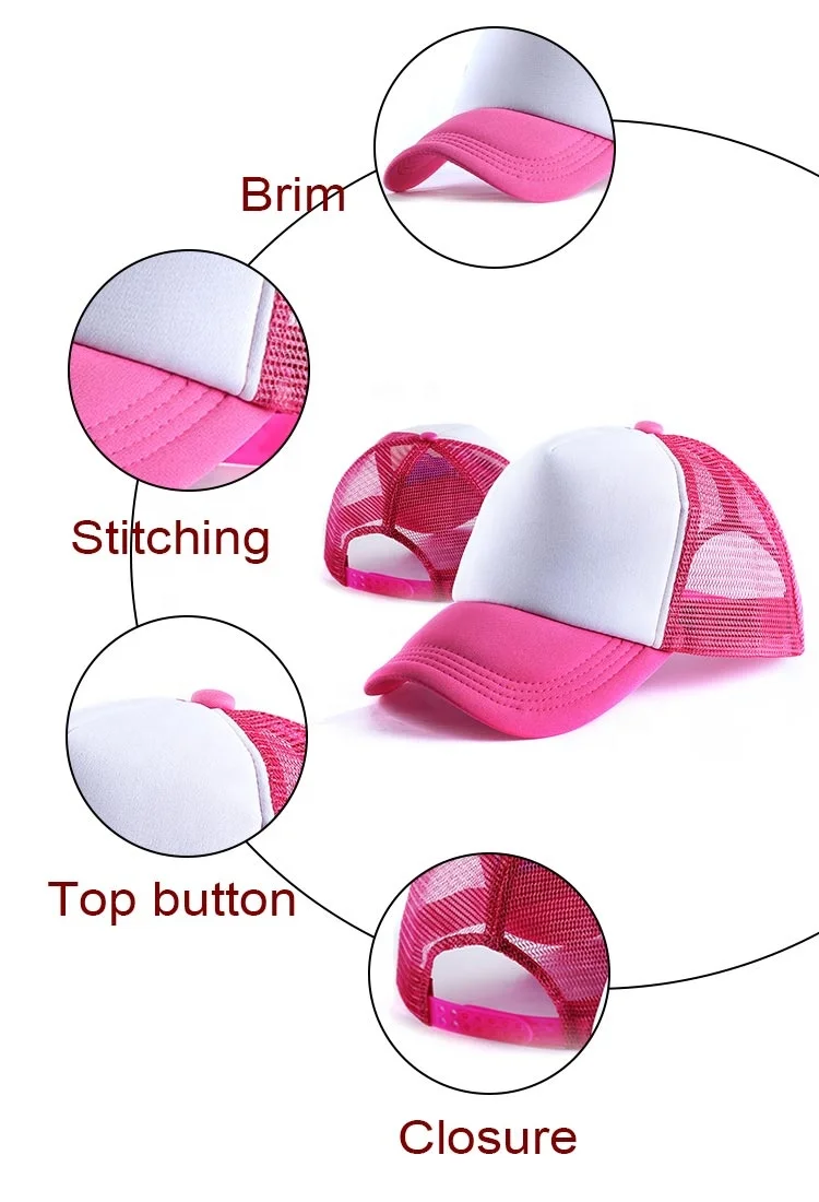 
Заводская низкая цена, различные цвета, пустая сетчатая шляпа-тракер для теплопередачи или сублимационного логотипа 