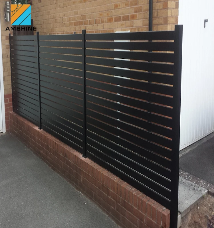 Different Style Easily Assembled Building Ventilation Black Aluminum Fence