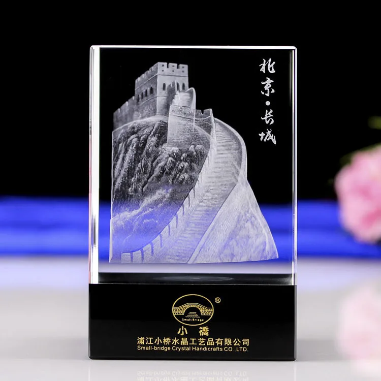 Custom Cheap New Design 3d Laser Engraving Crystal Award