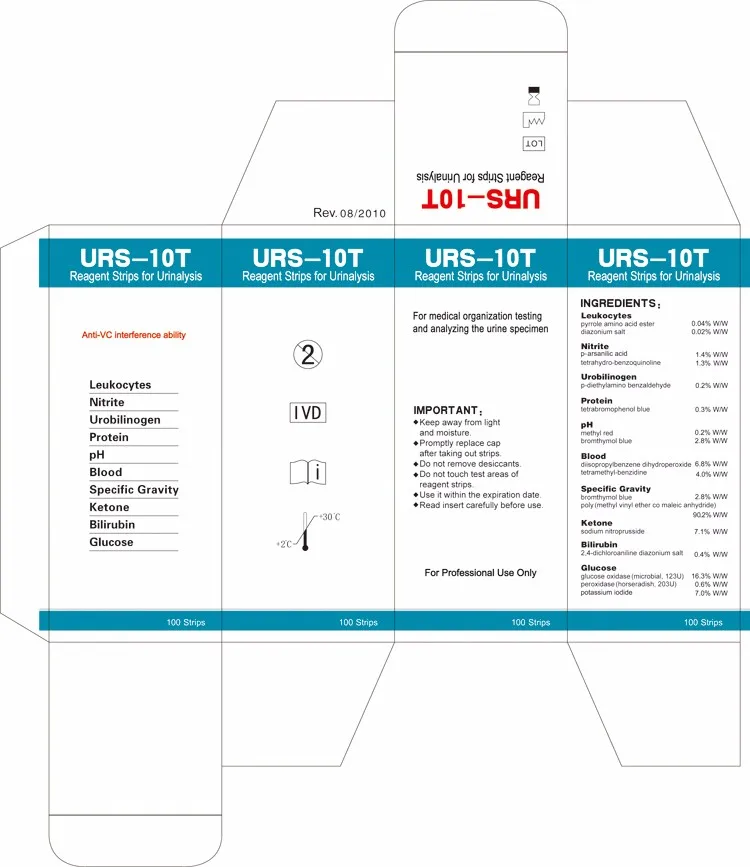 10 Parameter Urine test Strips Reagent Rapid Test Kit Strips for Urinalysis