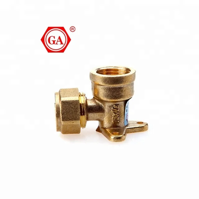 GA high quality pipe fitting copper female wall plated elbow with factory price