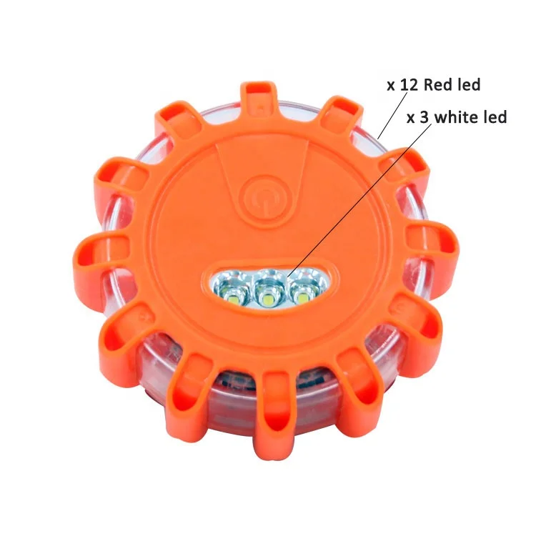 Portable LED Round Beacon Magnetic Hook Lamp Roadside Traffic Light Car Flare Safety Flashing Warning LED Emergency Work Light