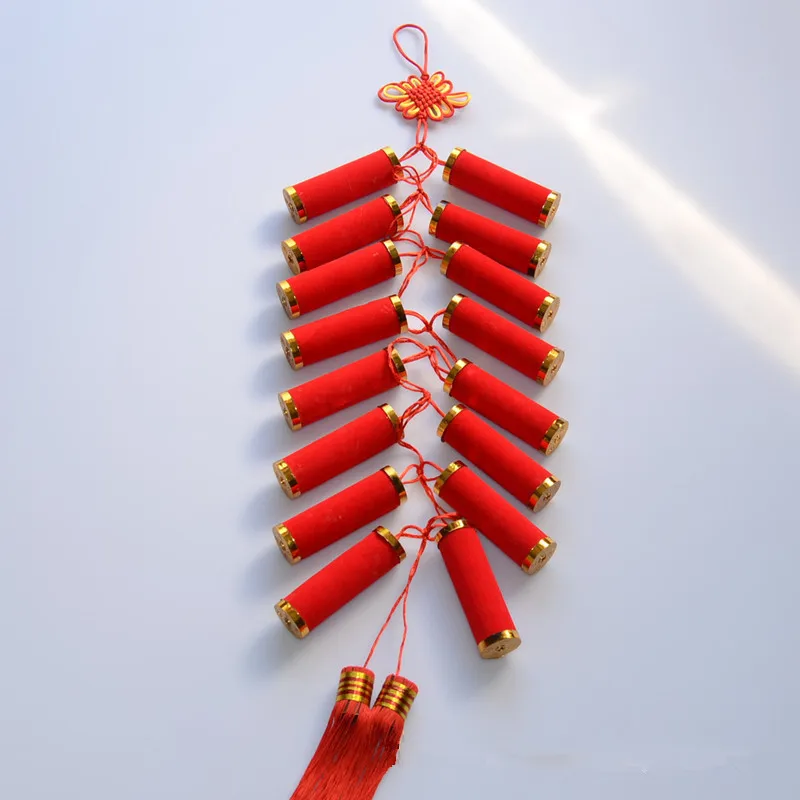 Source Traditional Chinese New Year Decoration Fabric Firecrackers