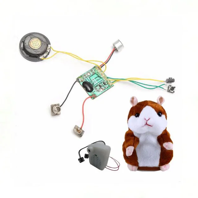 round box push button recordable sound module for music plush pillow toy