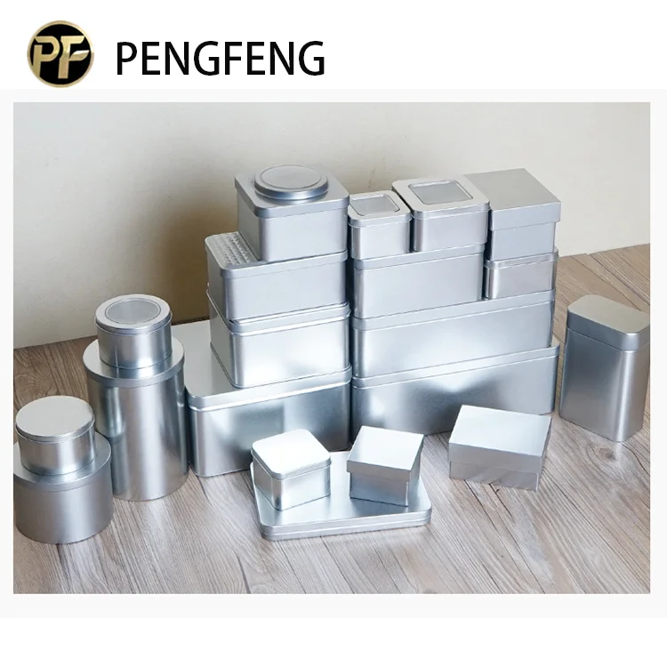wholesale round and square metal tin box for tea coffee gift candy packaging