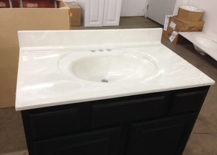 Pure White Stone Countertop Kitchen Top or Vanity for Hotel