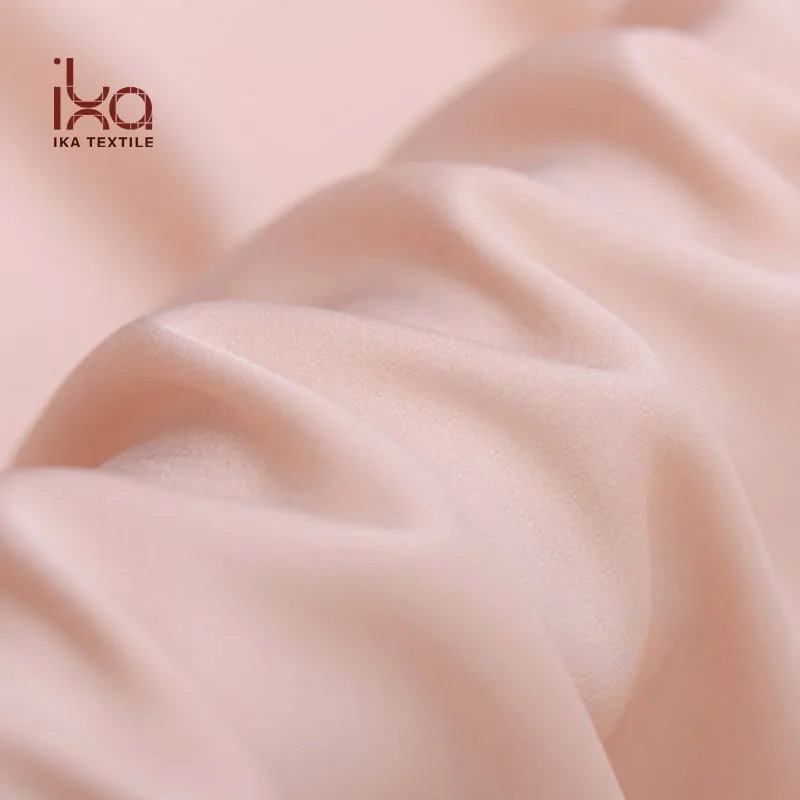 High Quality Thick Silk Fabric Spandex Fancy Crepe Georgette Solid Colors Plain Organic Woven Charmeuse for Dresses Washable