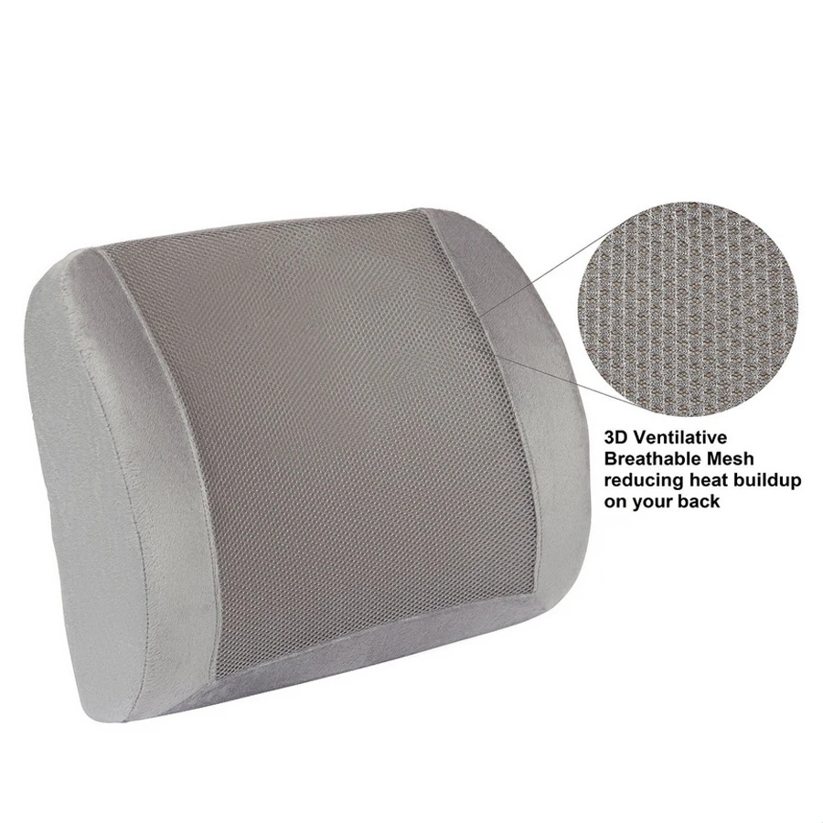 Ventilating Mesh Lumbar Roll Chair Back Support & Lumbar Pillow