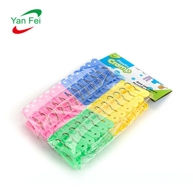 New Product Colorful Plastic Cloth Clip Wholesale Manufacturer Price Factory Supply Short Plastic Clothes Hanger Clothespin
