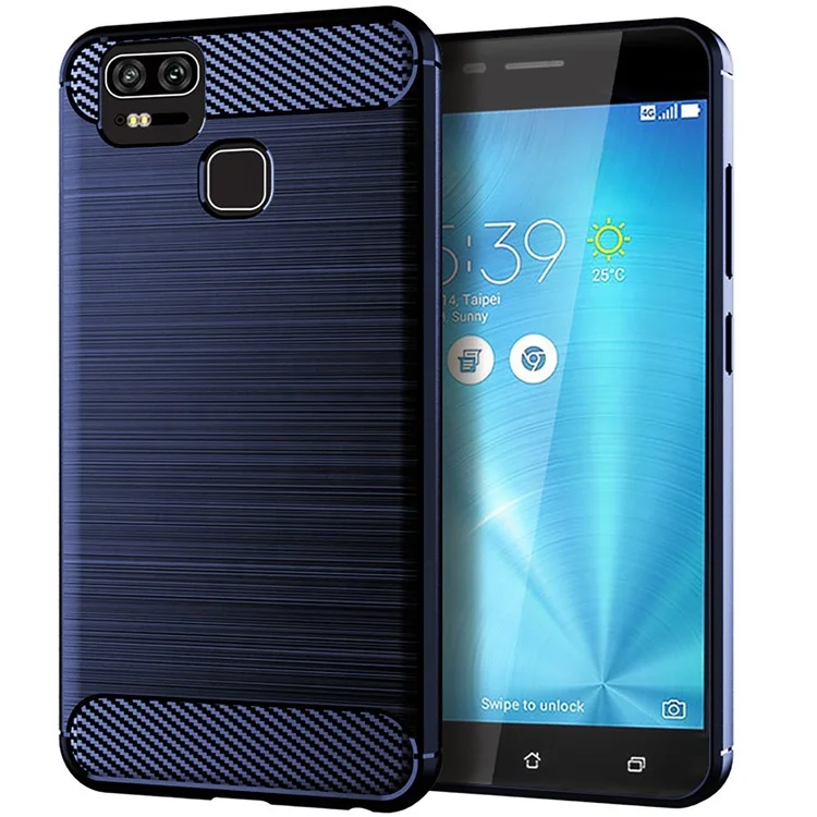 Capa De Celular Macia De Tpu Escovado,Com Textura Anti-choque,Capa Traseira  Para Asus Zenfone 3 Zoom Ze553kl - Buy Caso Para Asus Zenfone 3 Zoom,Capa  Zenfone Zoom S,Melhor Cobertura De Telefone Celular Product