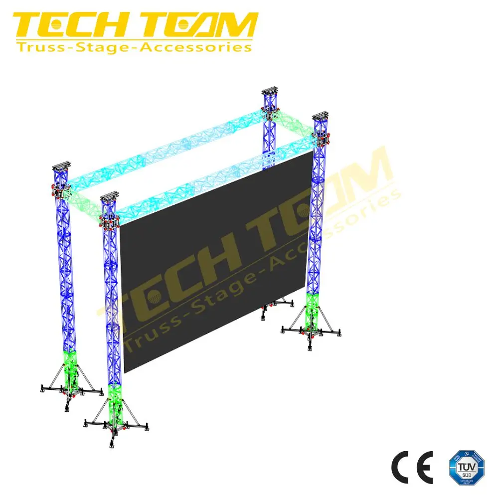 Universal Aluminum LED Video Wall Truss Stand System - Ground Support ...