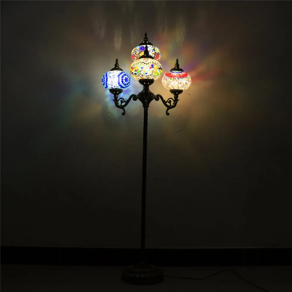 2021 NEW Home Decorative (FL4l) Turkish Mosaic Glass Led Floor Lamp